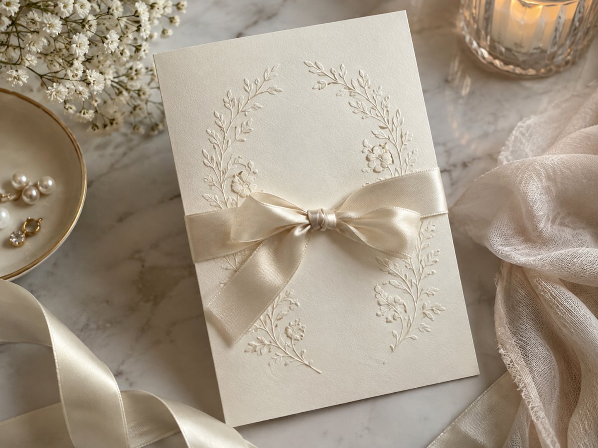 Elegant save the date card