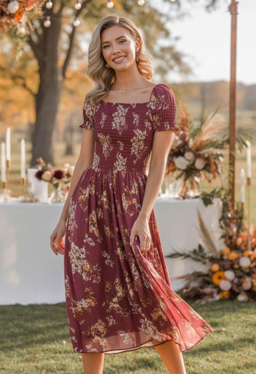 Fall wedding guest fashion