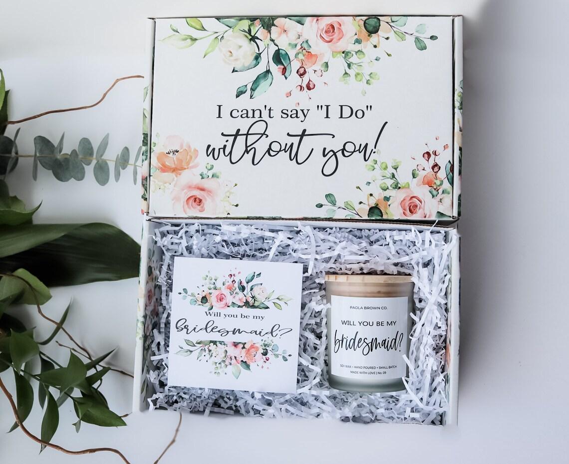 Floral bridesmaid proposal gift