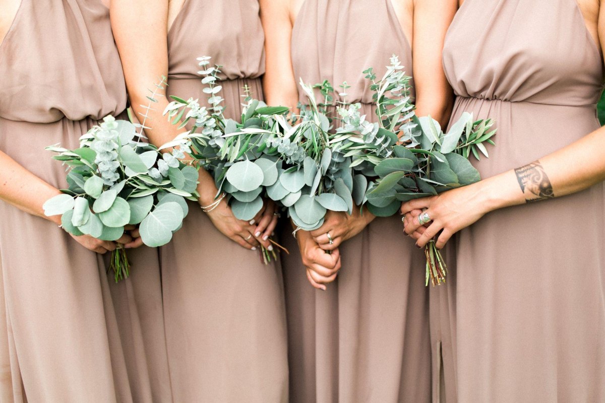 Greenery focused bridesmaid bouquet