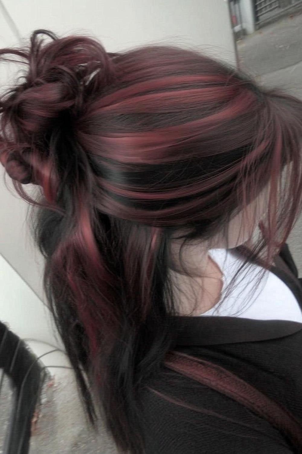 Burgundy Messy Bun