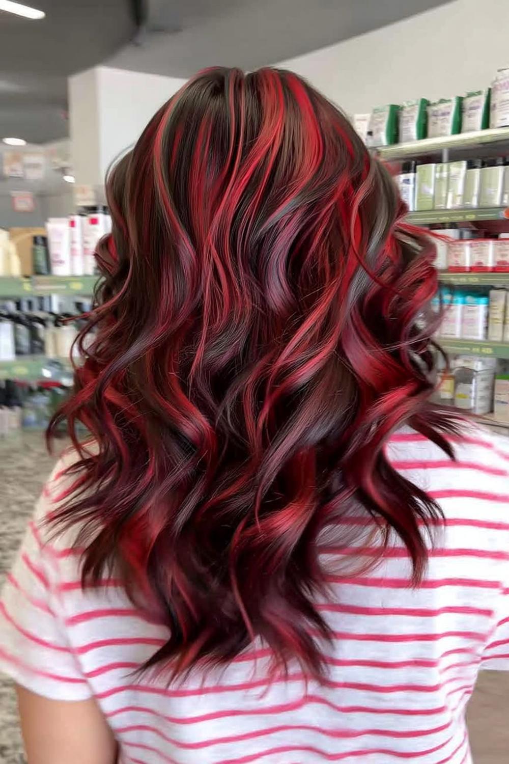 Crimson Curly Waves