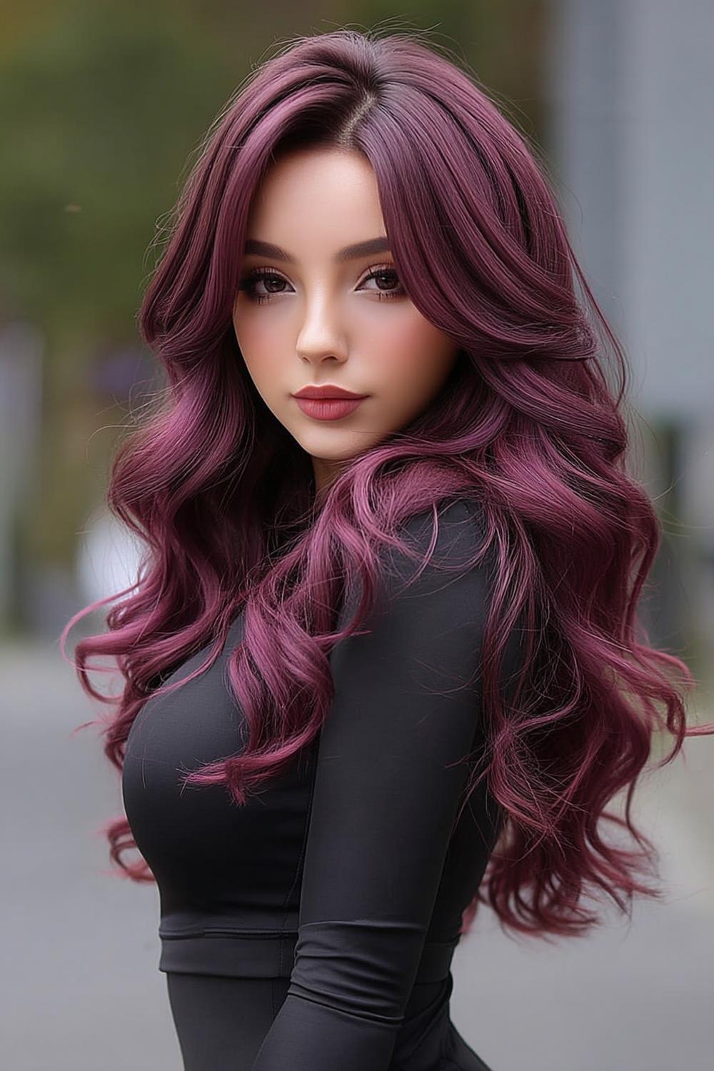 Rich Burgundy Curls
