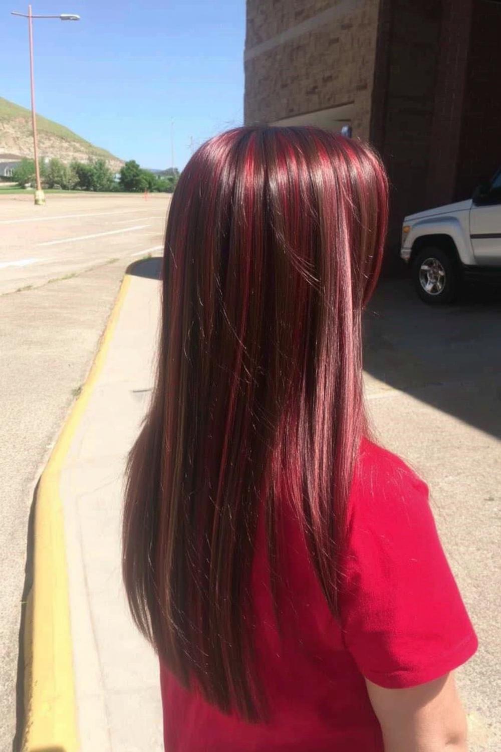 Straight Red Highlights