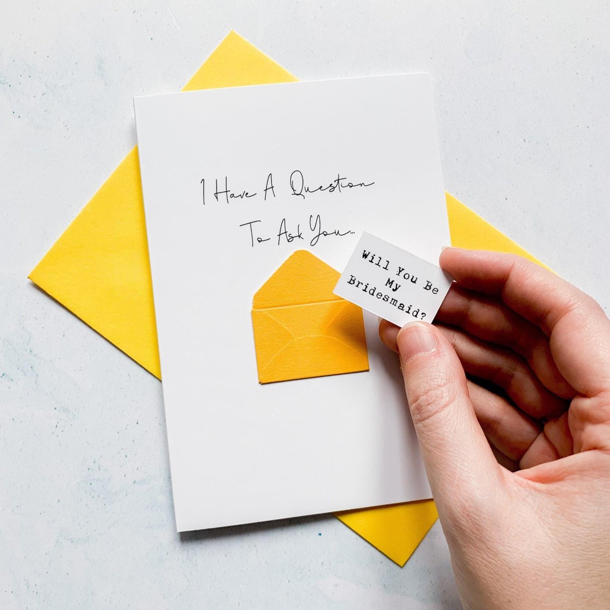 Handmade bridesmaid proposal card craft