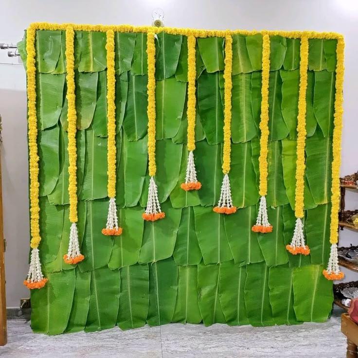 Handmade haldi ceremony backdrop ideas