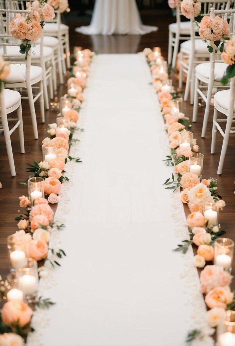 Handmade wedding aisle flower decorations