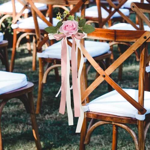 Decorated wedding chairs