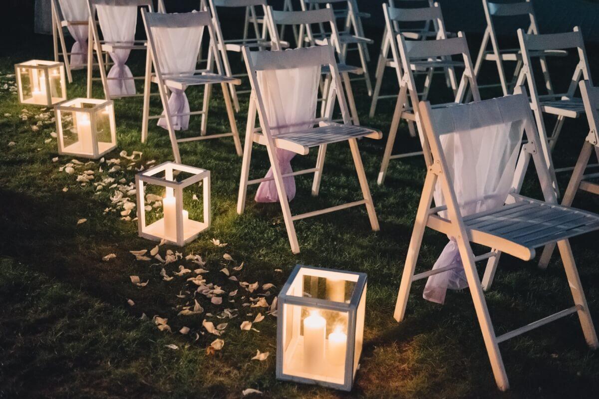 Handmade wedding lantern ceremony decor