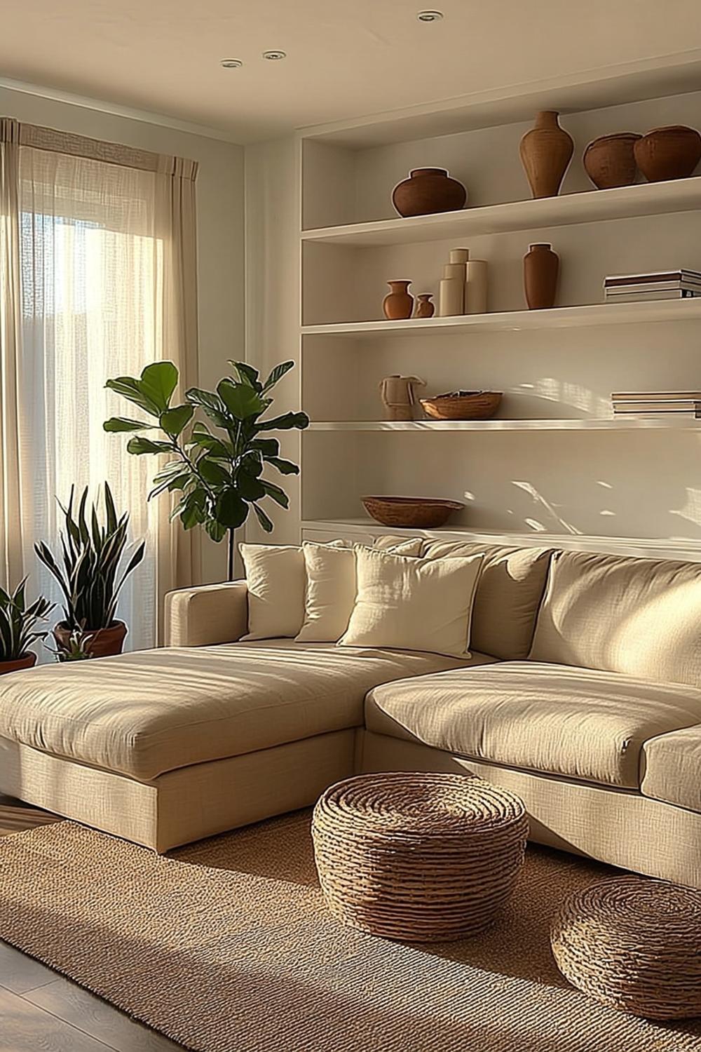Neutral Living Room Pottery