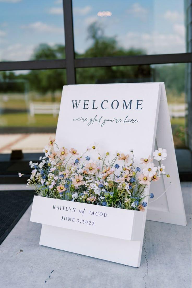 DIY wedding welcome sign