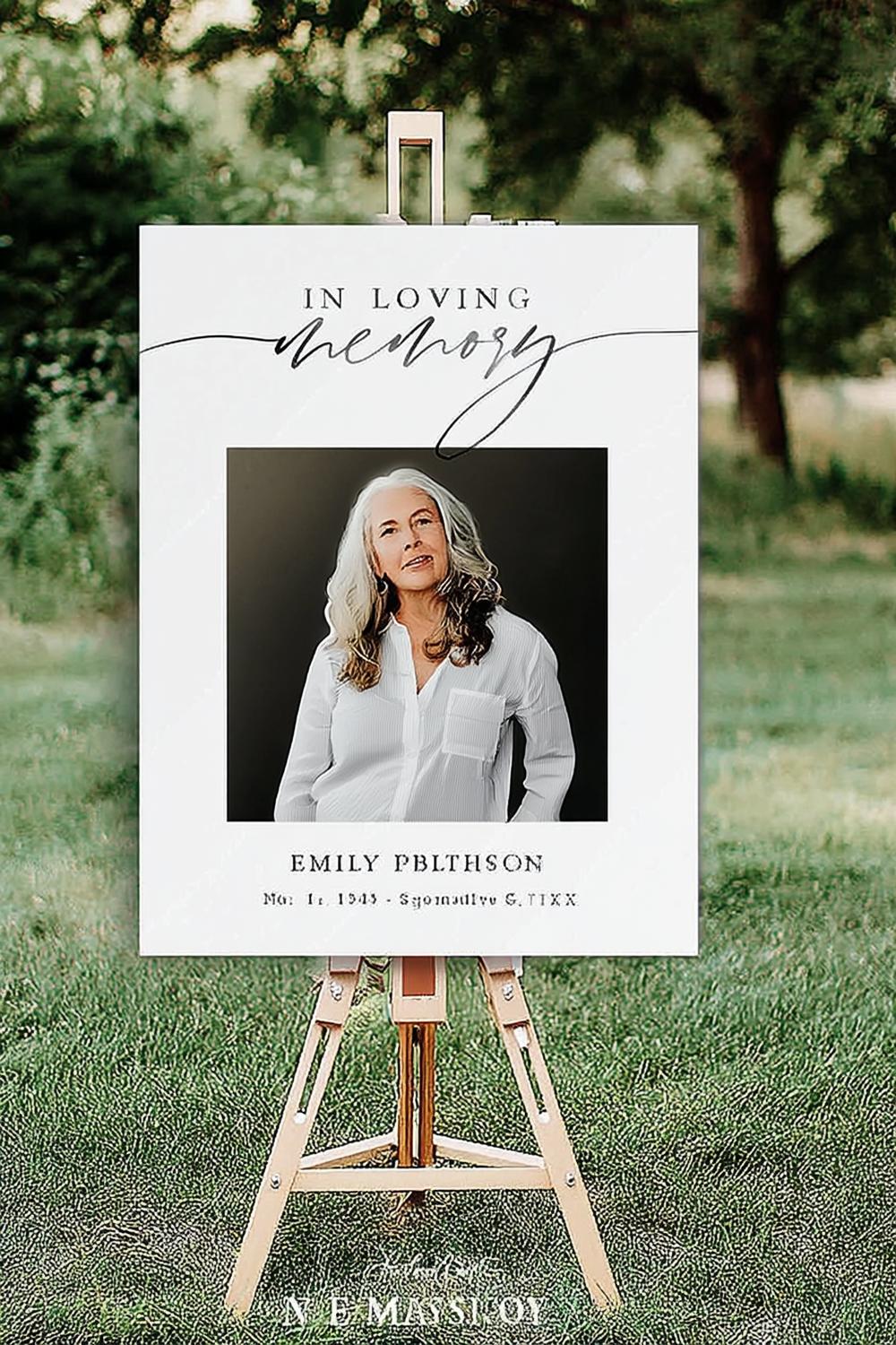 Clean Portrait Memorial Sign