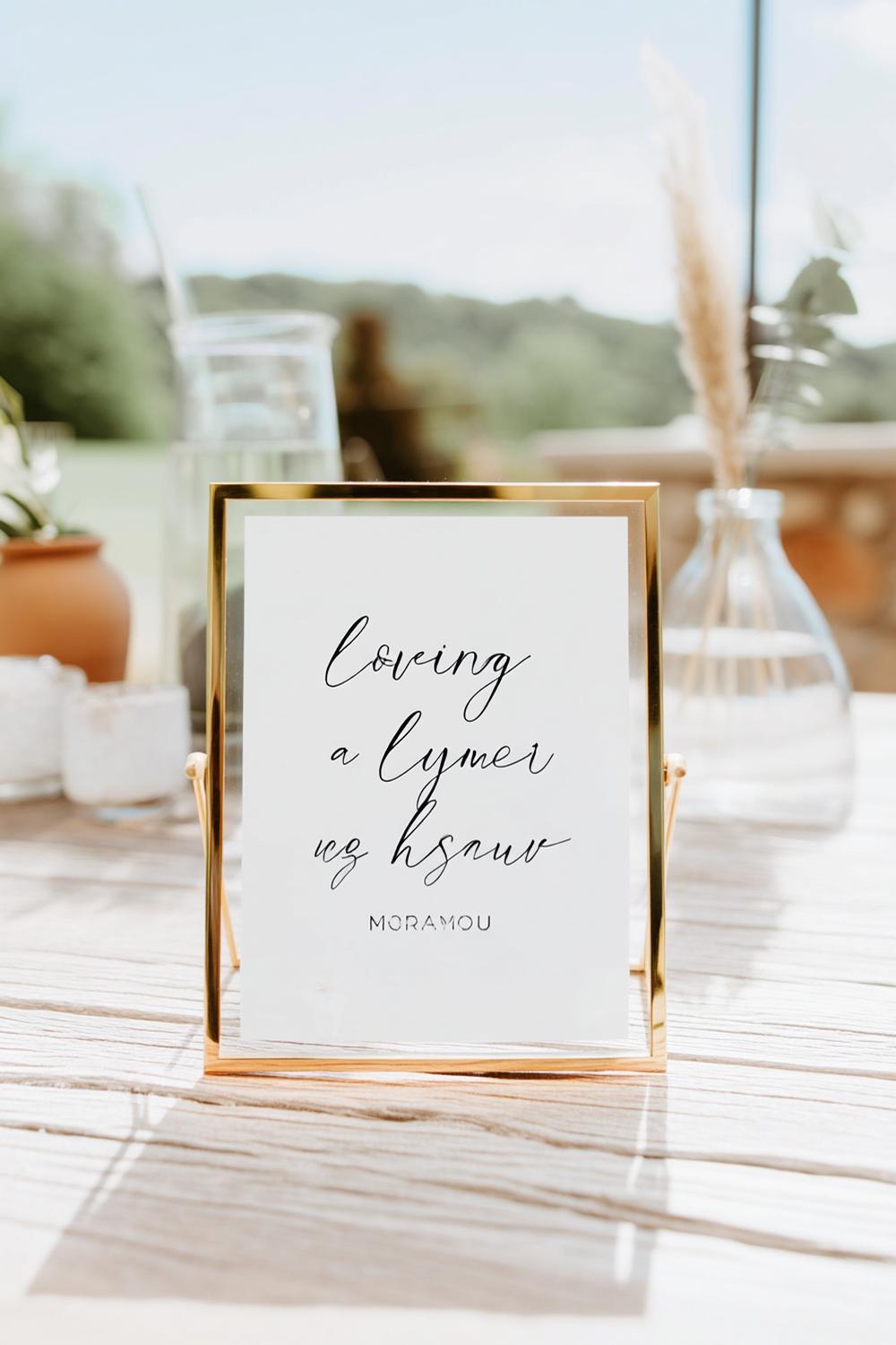 Golden Frame Ceremony Sign