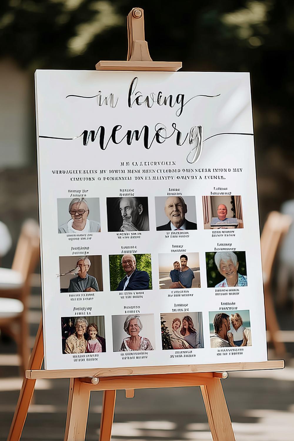 Photo Grid Memorial Board