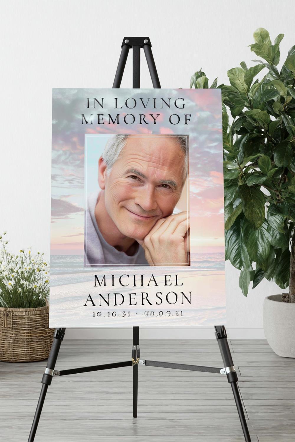 Sunset Sky Memorial Portrait