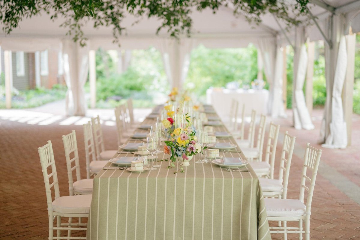 Small wedding tent reception