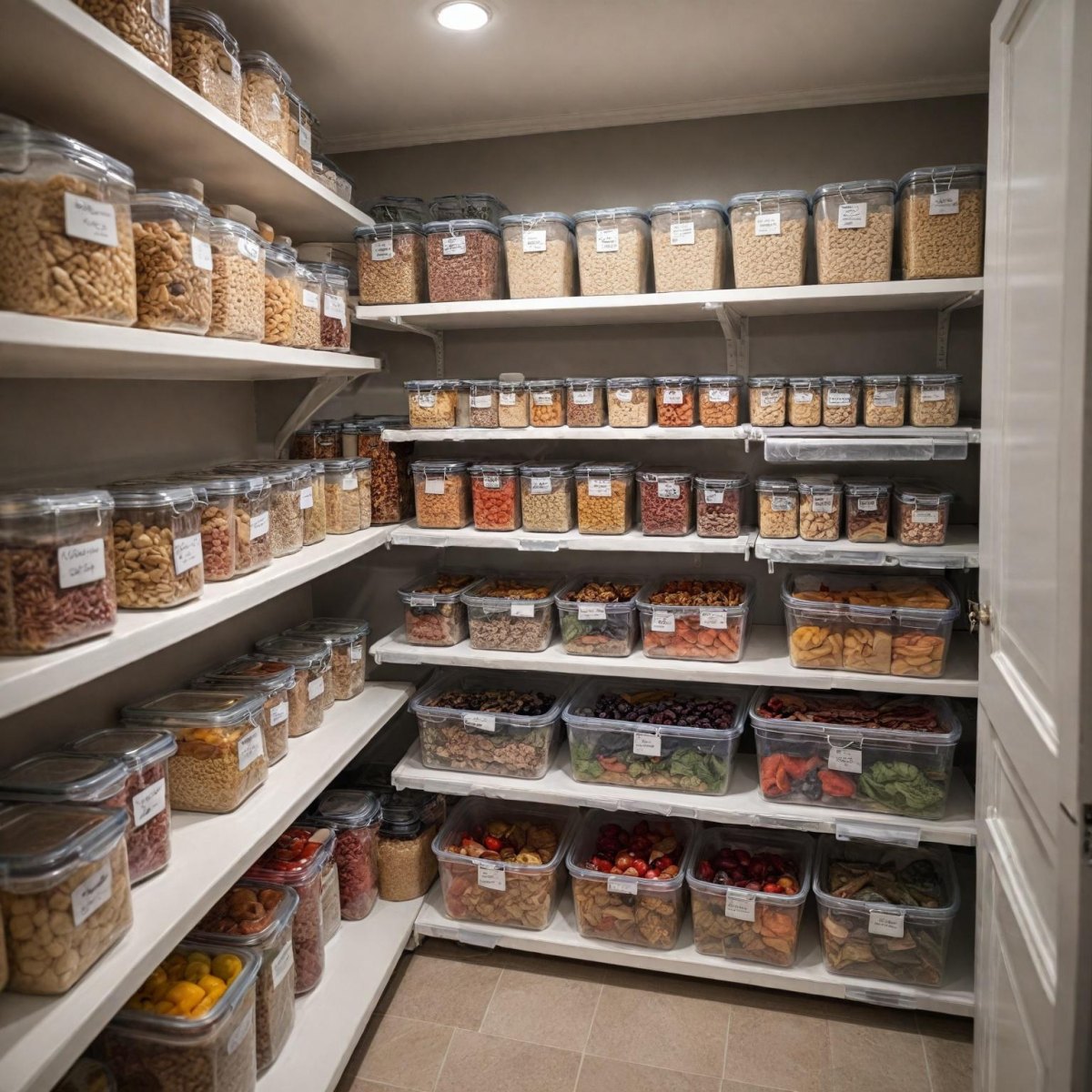 Bulk food storage in pantry