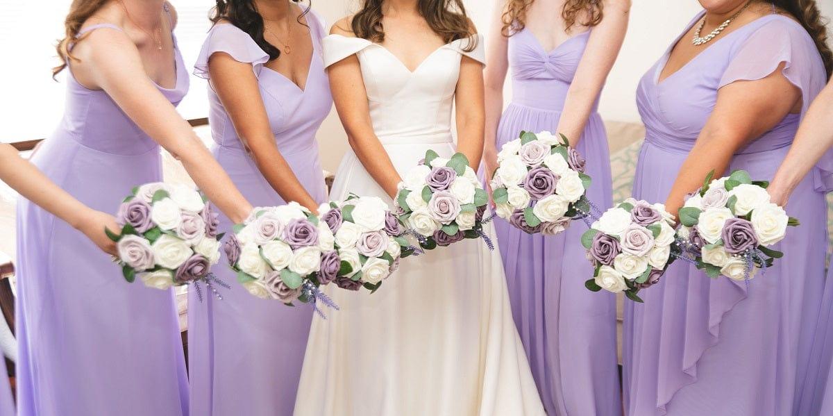 Lavender purple bridesmaid bouquet