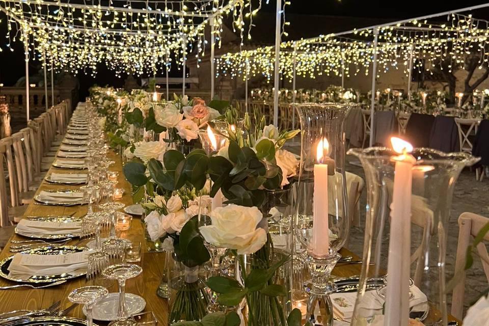 Wedding candles floral ambience