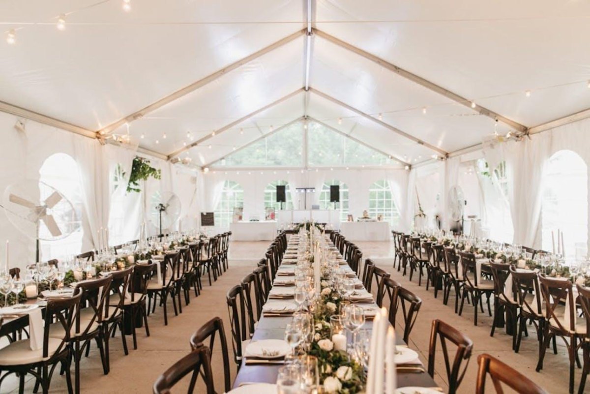 Long banquet wedding tables