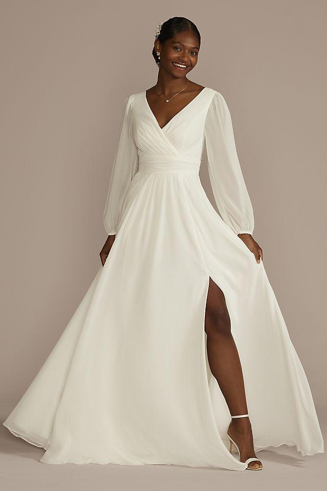 Long sleeve wedding dress affordable