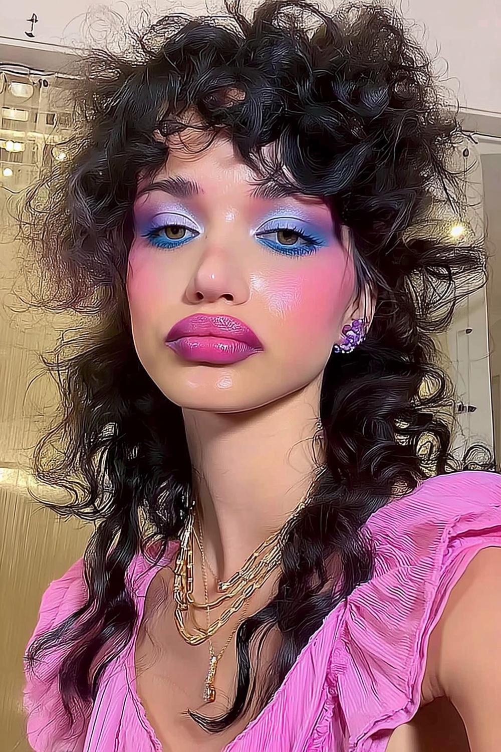 Retro Rainbow Eye Look