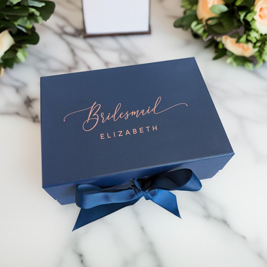 Minimalist blue gift packaging