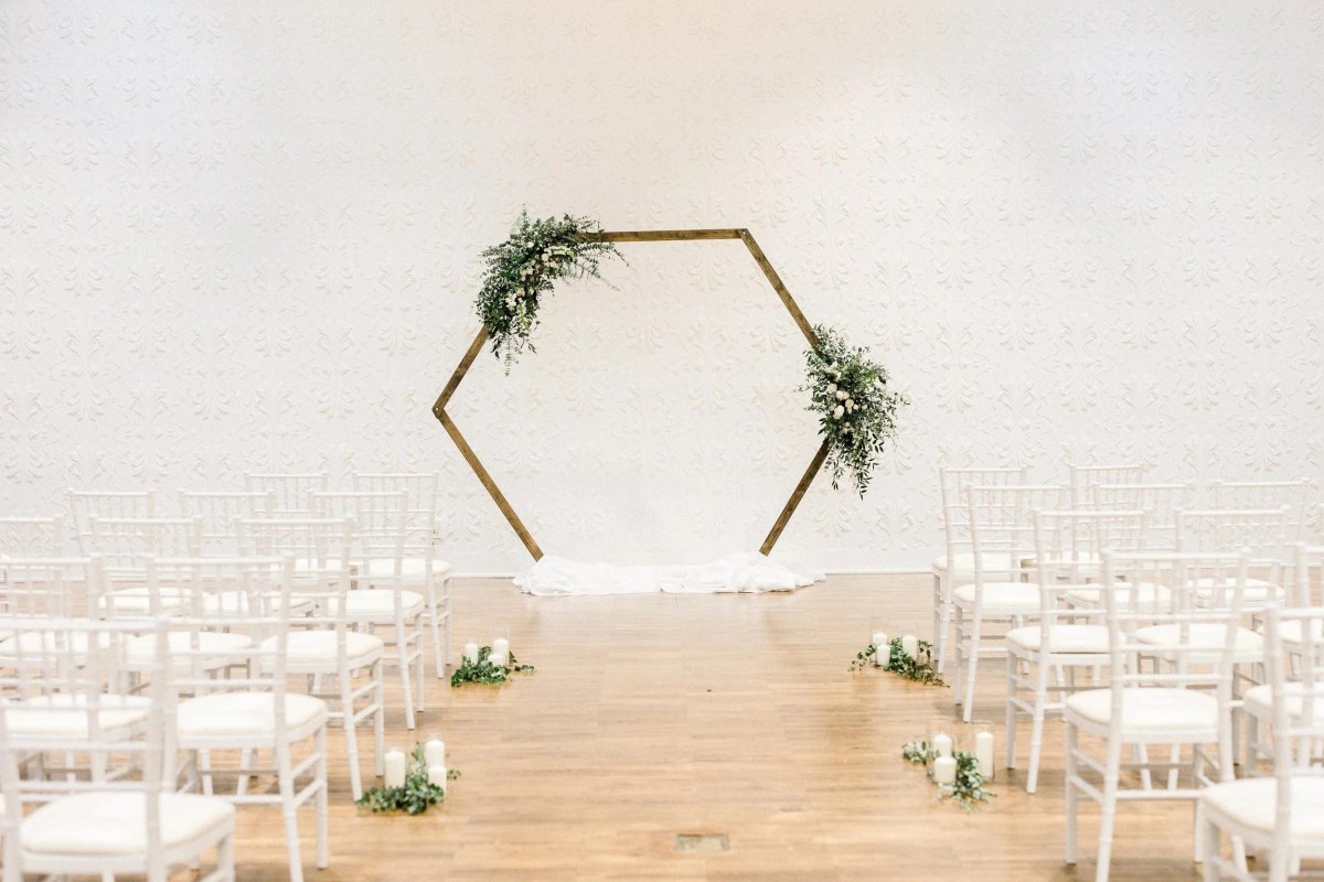 Minimalist modern wedding arch design