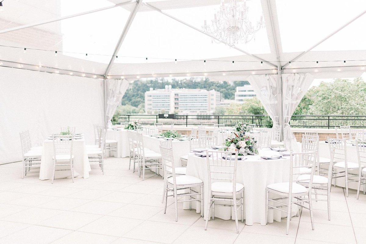 Modern white wedding tent