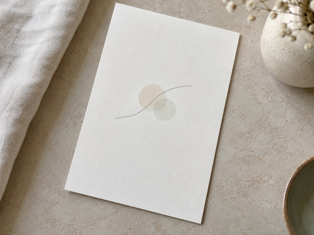 Minimalist save the date card