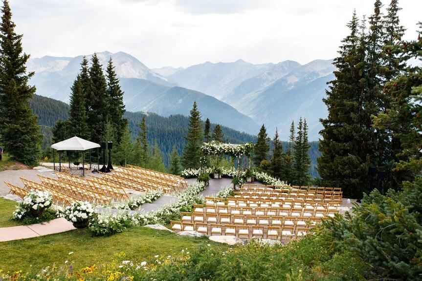 Mountain wedding venue landscape