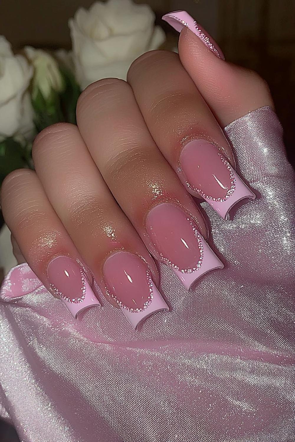 Pink Glitter Hearts