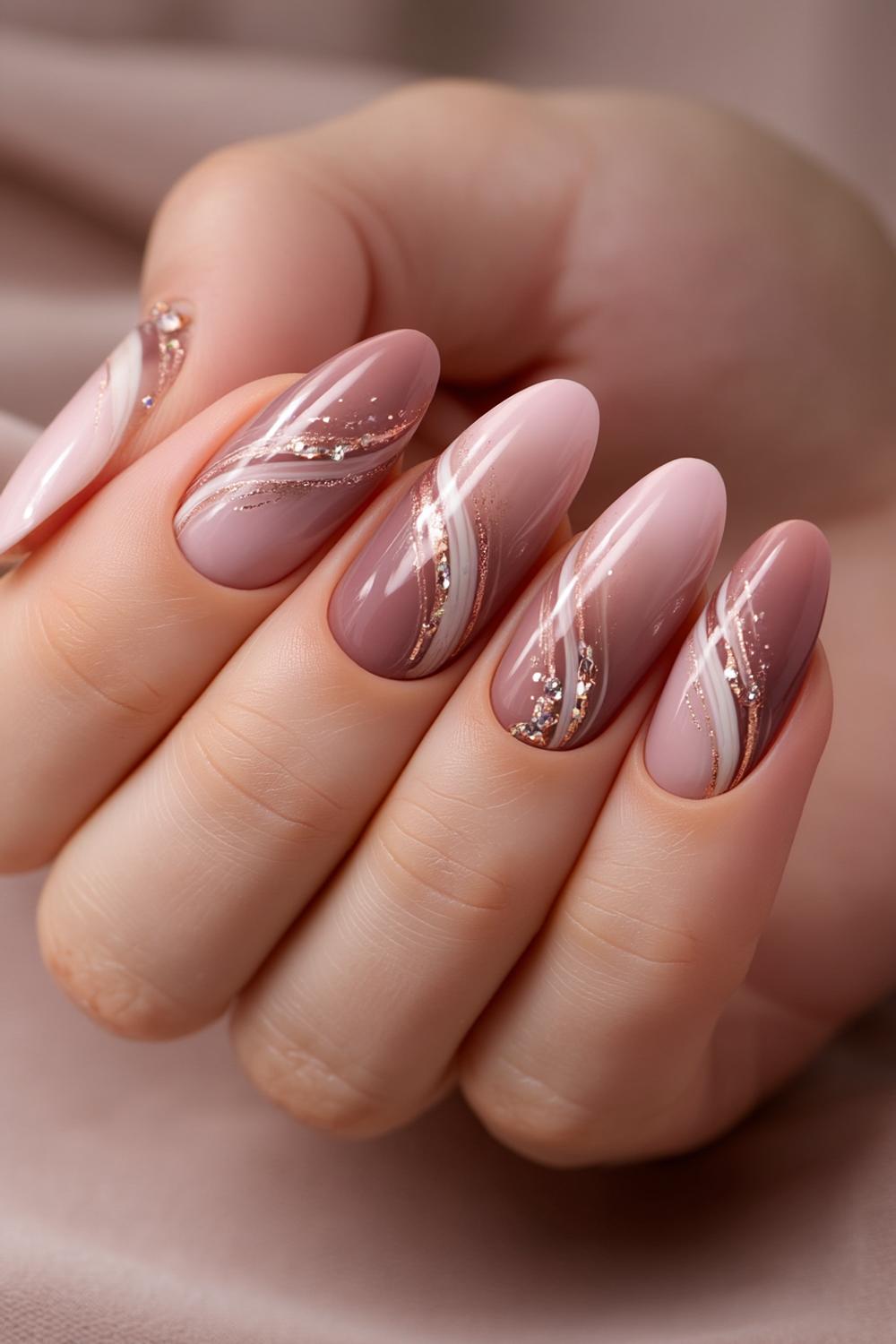 Rose Gold Swirl Dreams