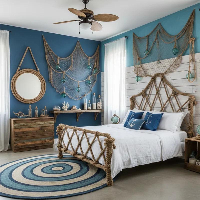 Nautical bedroom ocean decor