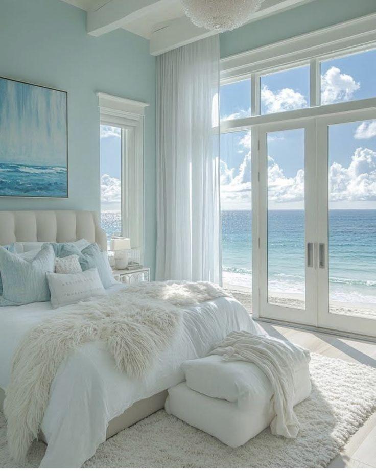 Ocean view relaxing bedroom
