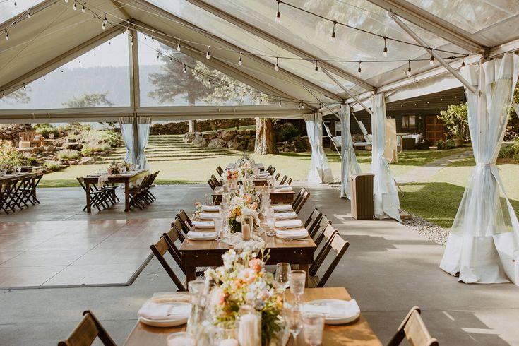 Open sided wedding tent