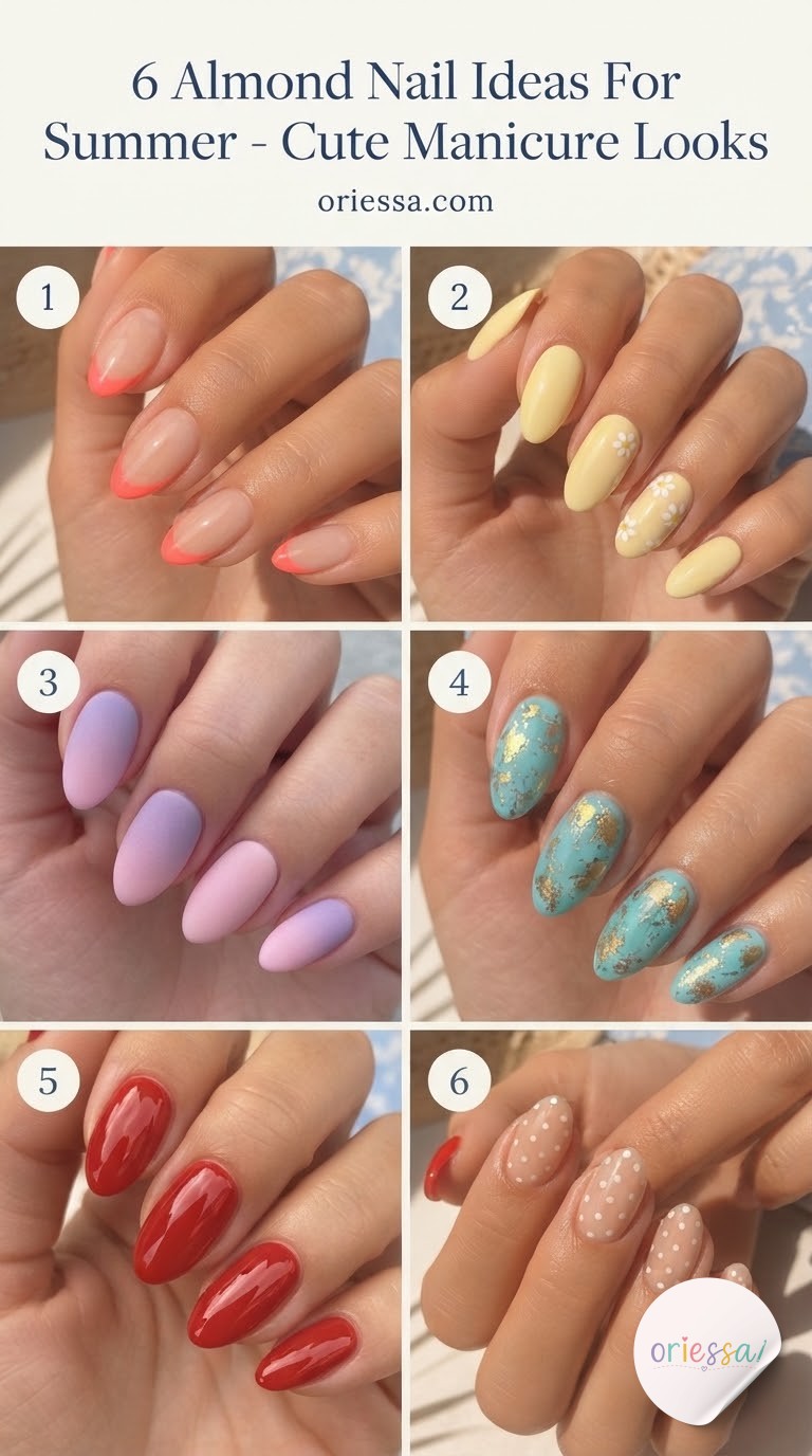 6 Almond Nail Ideas For Summer - Cute Manicure Looks