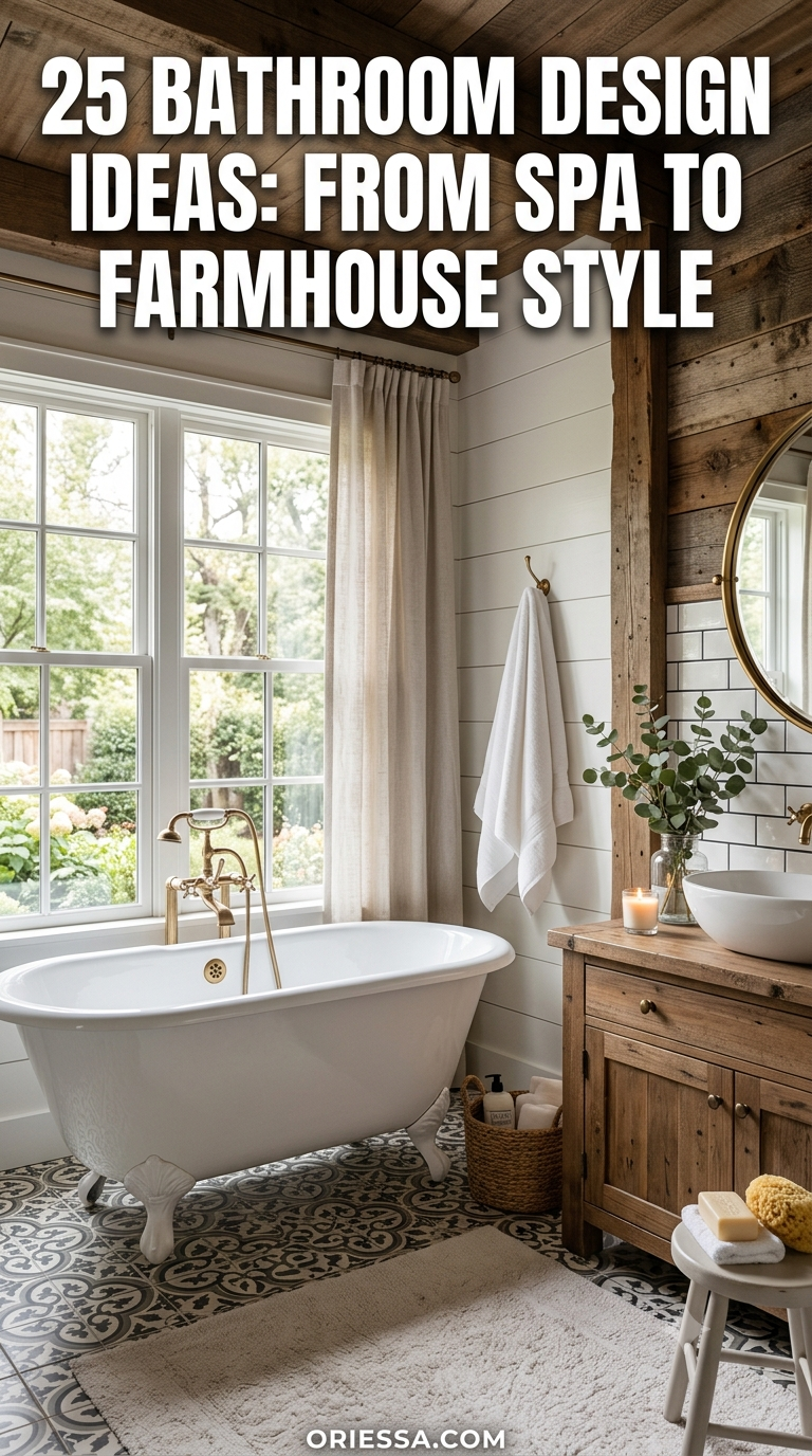 25 Bathroom Design Ideas: From Spa to Farmhouse Style