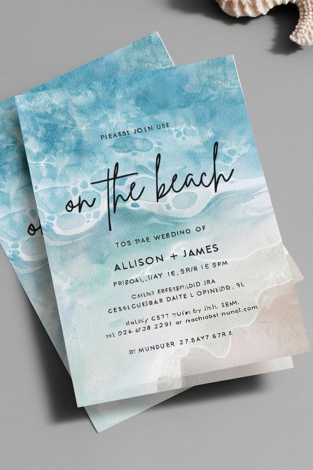 Ocean Wave Invitation Design