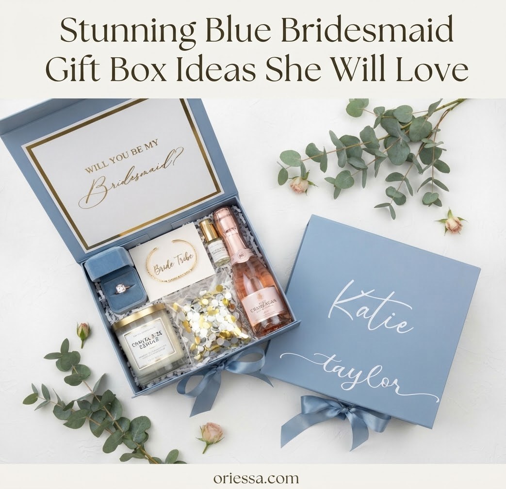 Stunning Blue Bridesmaid Gift Box Ideas She Will Love