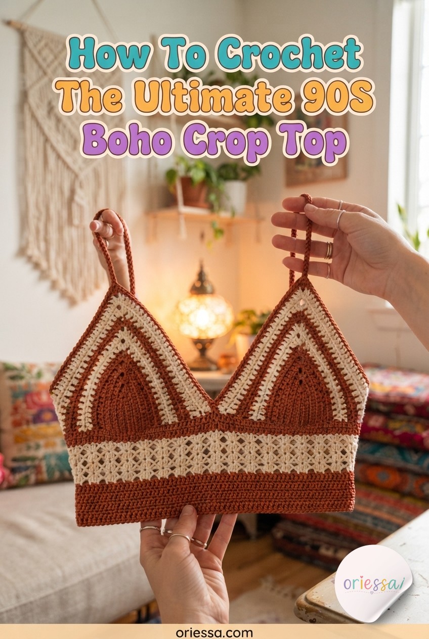 How To Crochet The Ultimate 90S Boho Crop Top