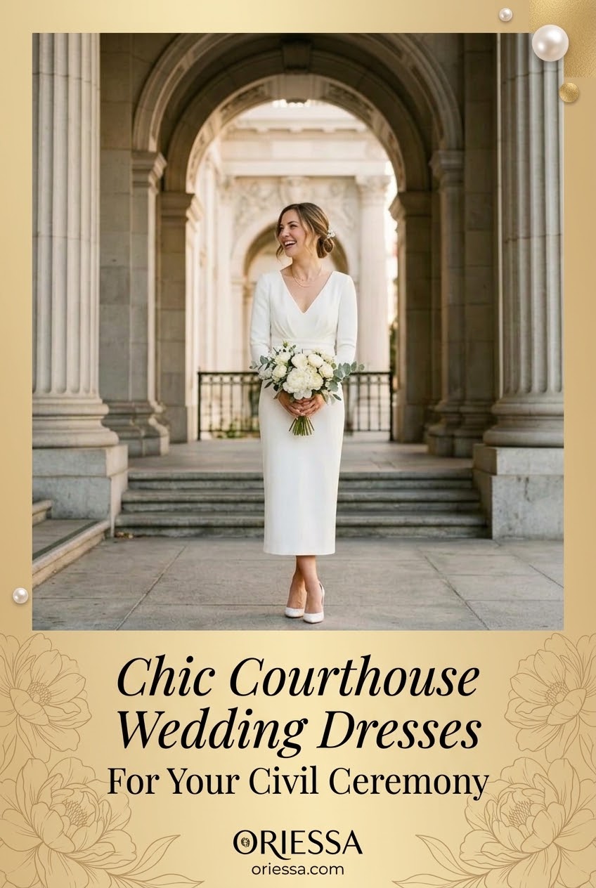 Chic Courthouse Wedding Dresses For Your Civil Ceremony