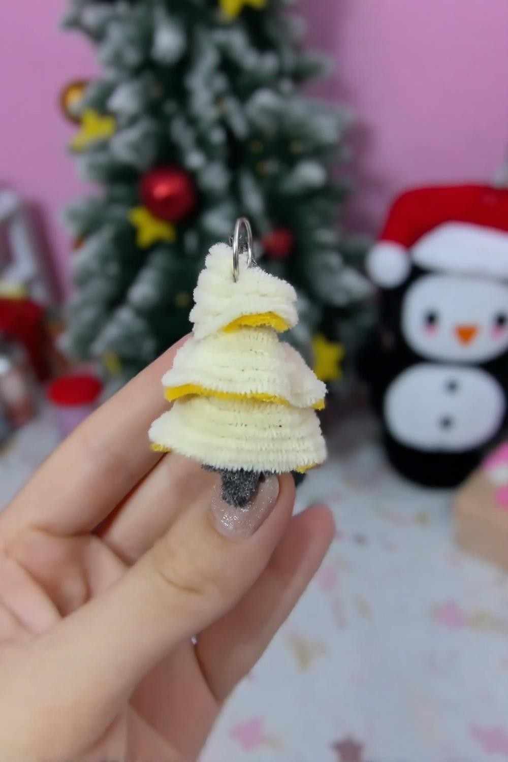 Fluffy Christmas Tree Ornament