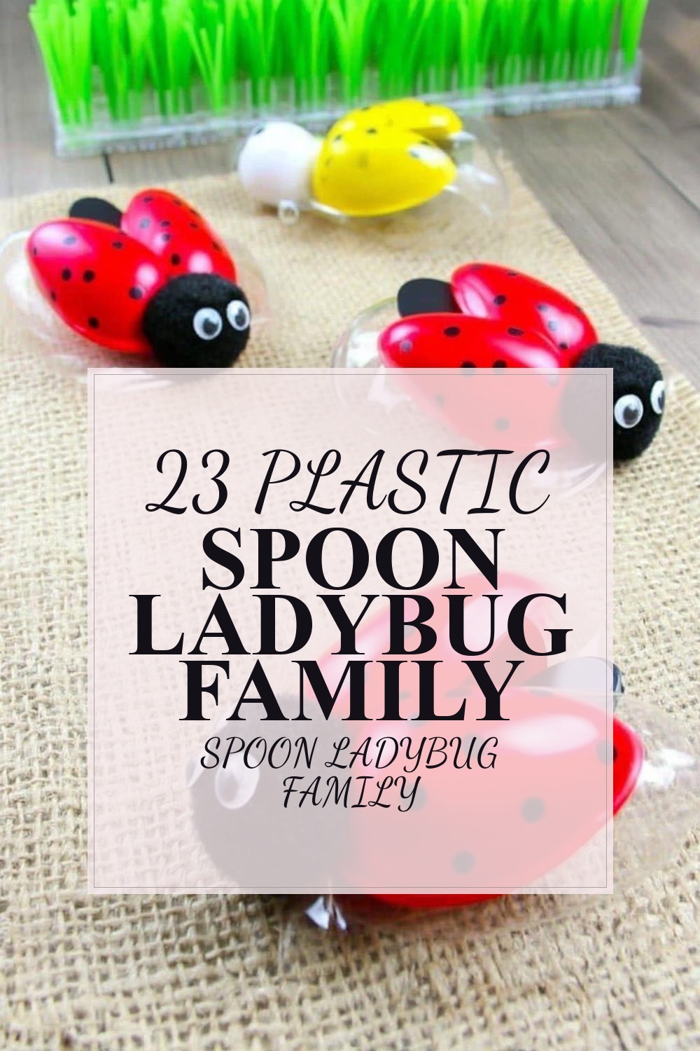 Plastic Spoon Ladybug Family