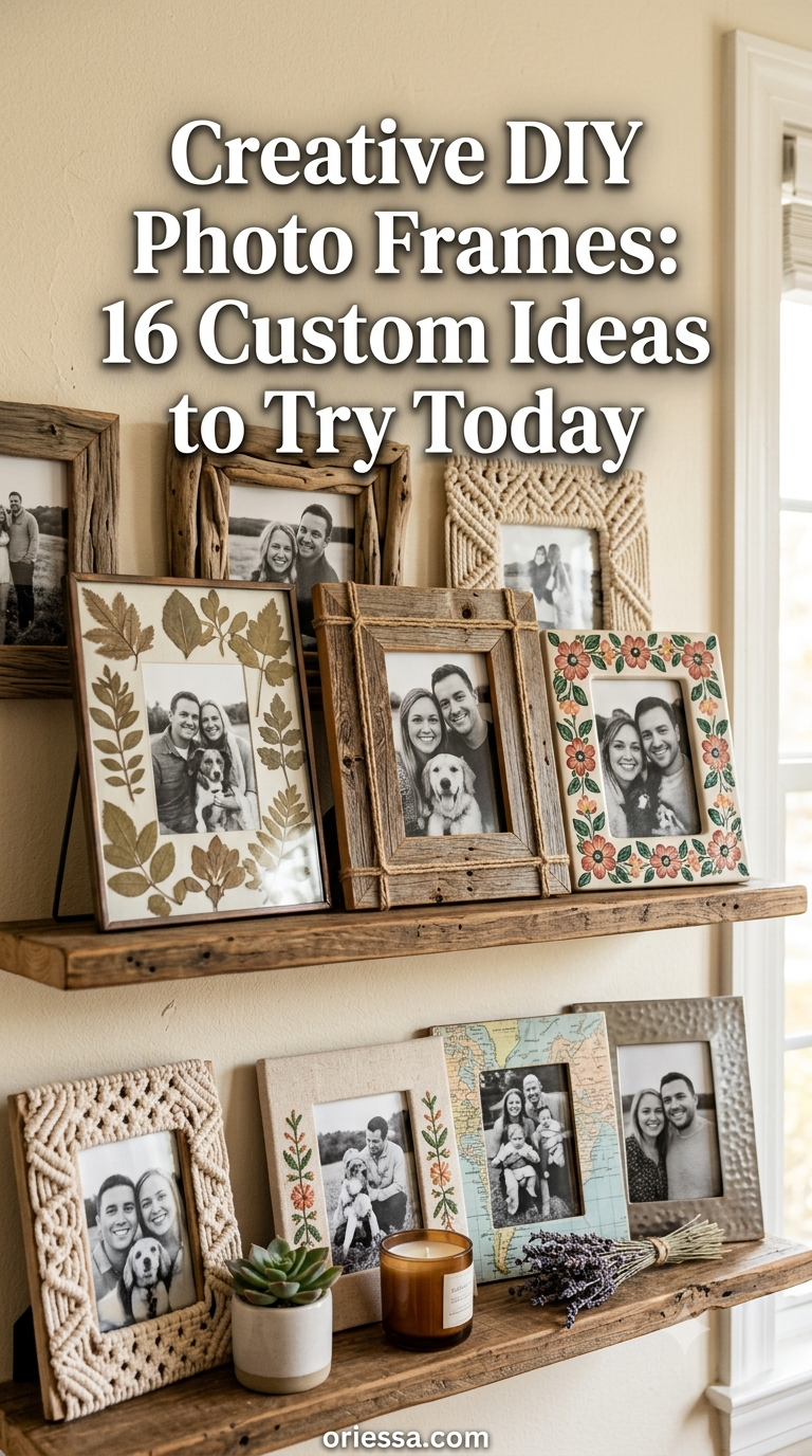 Creative DIY Photo Frames: 16 Custom Ideas to Try Today