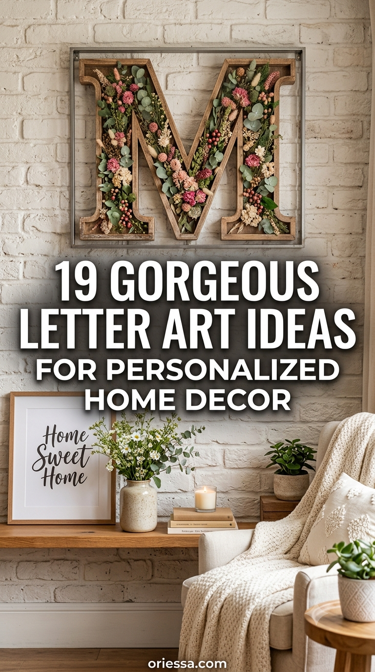 19 Gorgeous Letter Art Ideas for Personalized Home Decor