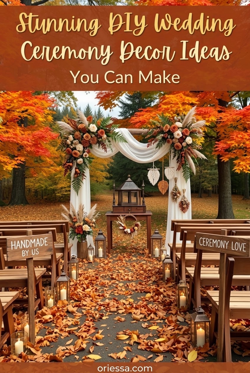 Stunning DIY Wedding Ceremony Decor Ideas You Can Make