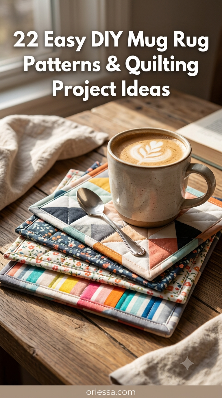 22 Easy DIY Mug Rug Patterns & Quilting Project Ideas