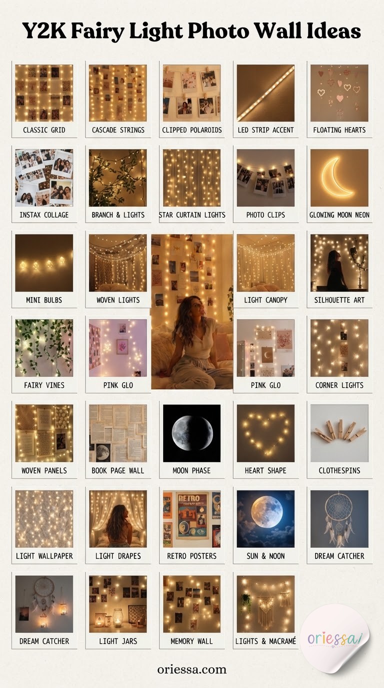 Y2K Fairy Light Photo Wall Ideas