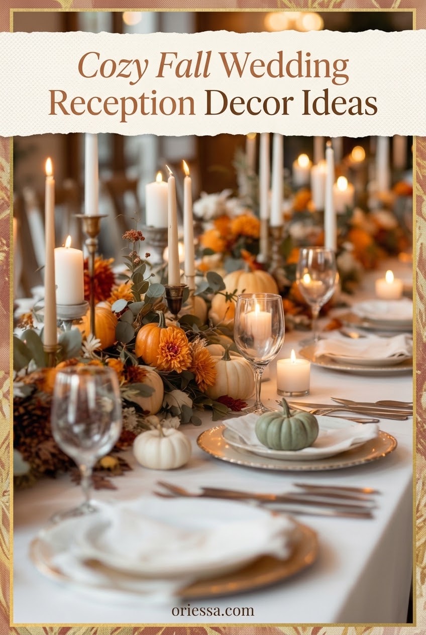 Cozy Fall Wedding Reception Decor Ideas